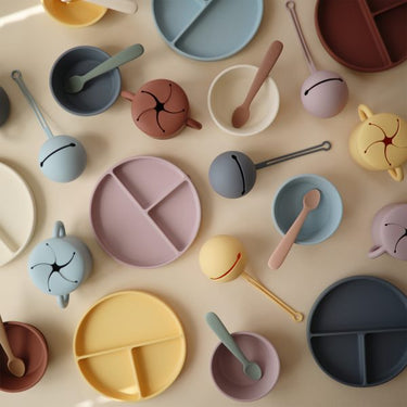 Mushie Silicone Suction Plate, Ivory